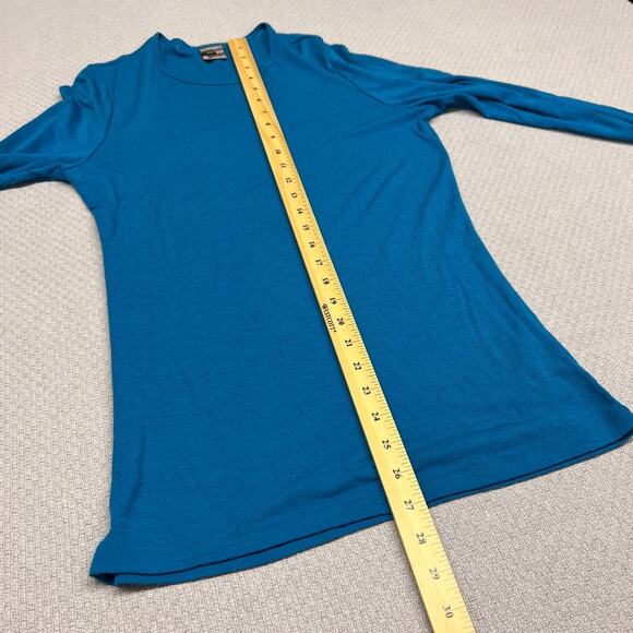 Icebreaker Shirt Womens XL Blue Merino Wool Bodyfit Basics 200 Running Stretch - Picture 5 of 5
